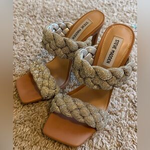 Steve Madden Rhinestone Braided Heels